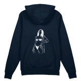 Catch Me By The Sea Oversize Hoodie - Lacivert - arka görünüm