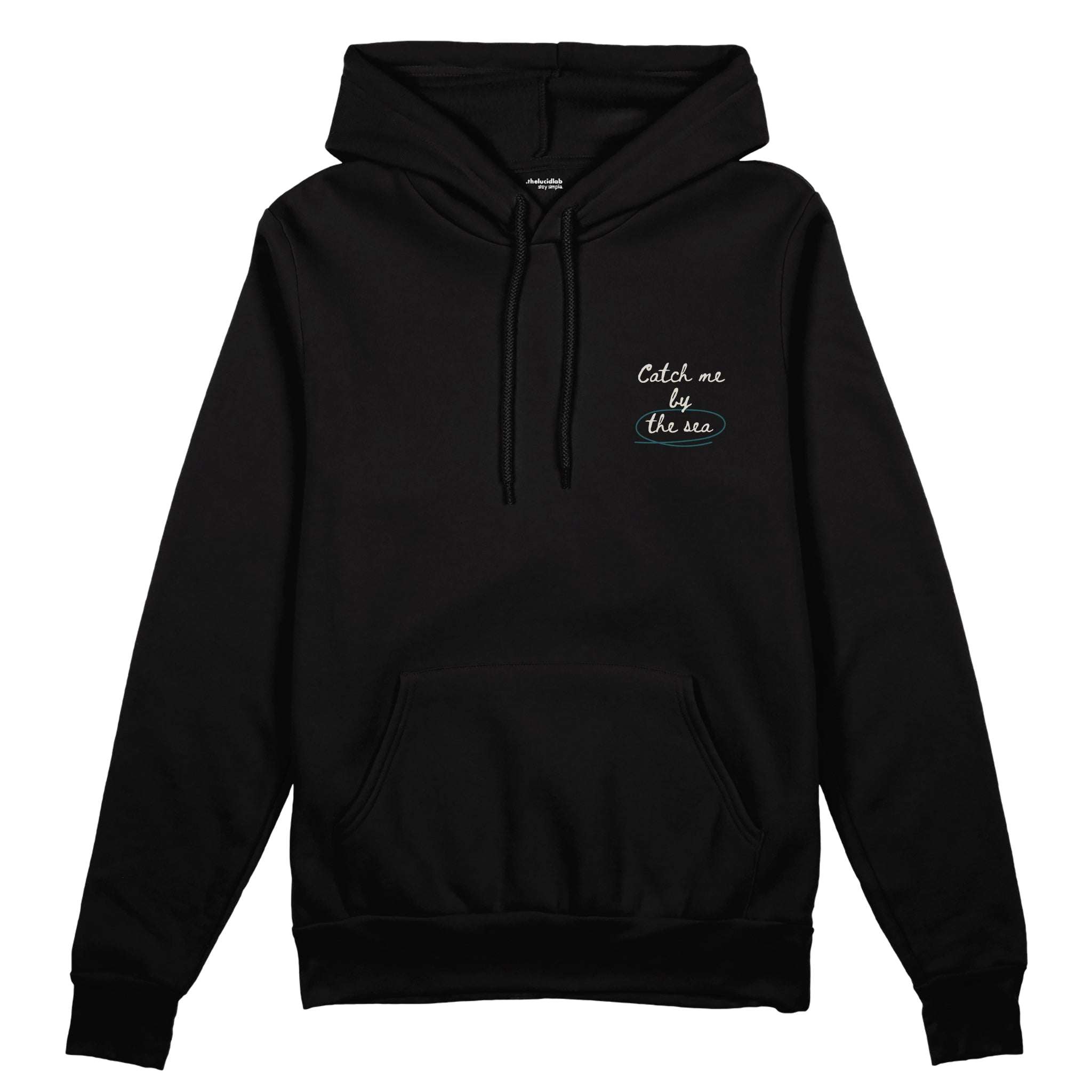 Catch Me By The Sea Oversize Hoodie - Siyah - ön görünüm