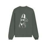 Catch Me By The Sea Oversize Sweatshirt - Antrasit - arka görünüm
