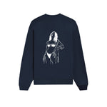 Catch Me By The Sea Oversize Sweatshirt - Lacivert - arka görünüm