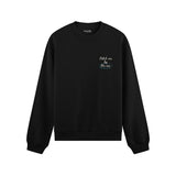 Catch Me By The Sea Oversize Sweatshirt - Siyah - ön görünüm