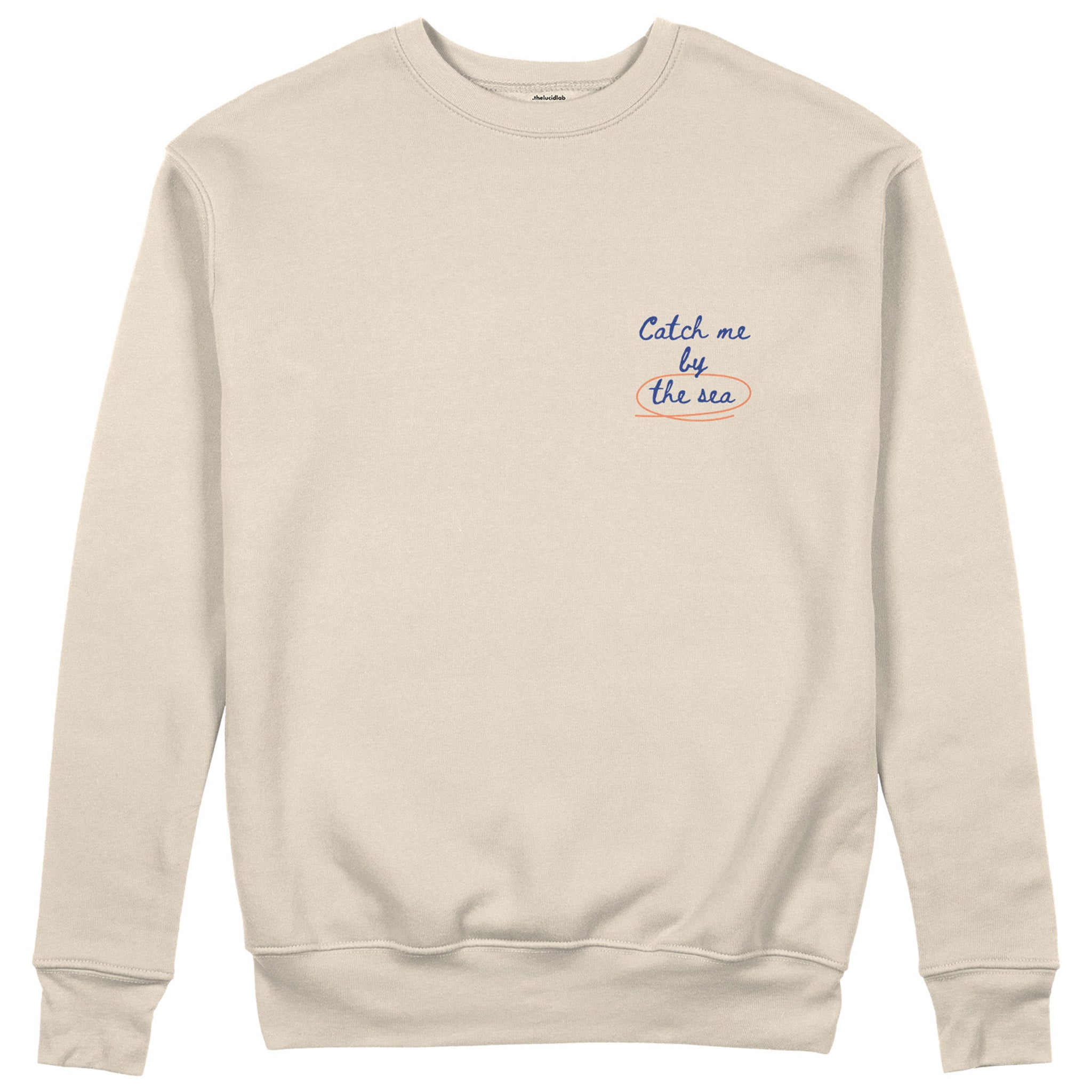 Catch Me By The Sea Sweatshirt - Bej - ön görünüm