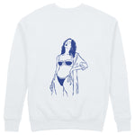 Catch Me By The Sea Sweatshirt - Beyaz - arka görünüm