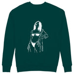 Catch Me By The Sea Sweatshirt - Koyu Yeşil - arka görünüm