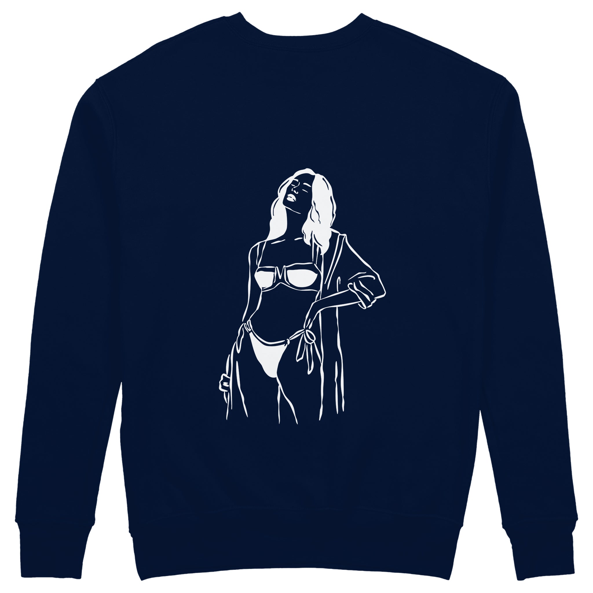 Catch Me By The Sea Sweatshirt - Lacivert - arka görünüm