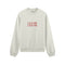 Clean Girl Until 9 PM Oversize Sweatshirt - Beyaz - ön görünüm