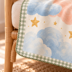 Cloud Bunny Polar Bebek Battaniyesi — Kenar ve dikiş detayı