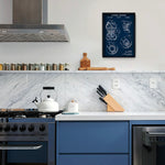 Coffee Brewer Navy Blue Poster