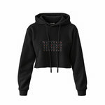 All Tracks / Formula 1 Pistleri Crop Hoodie — Siyah — Ön baskı
