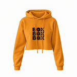 Box Box Box Crop Hoodie — Turuncu — Ön baskı