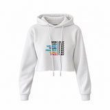 Formula 1 / Week Days Crop Hoodie — Beyaz — Ön baskı