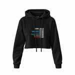 Formula 1 / Week Days Crop Hoodie — Siyah — Ön baskı