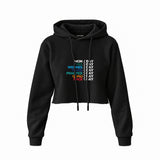 Formula 1 / Week Days Crop Hoodie — Siyah — Ön baskı