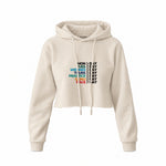 Formula 1 / Week Days Crop Hoodie — Krem — Ön baskı