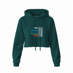 Formula 1 / Week Days Crop Hoodie — Koyu Yeşil — Ön baskı