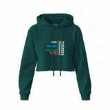 Formula 1 / Week Days Crop Hoodie — Koyu Yeşil — Ön baskı