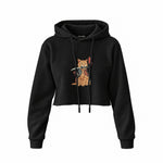 Catana Crop Hoodie — Siyah — Ön baskı