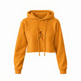 Freddie Mercury Crop Hoodie — Turuncu — Ön baskı