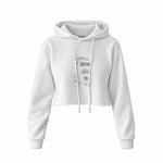Gibson Les Paul Gitar Crop Hoodie — Beyaz — Ön baskı