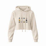 Star Wars Icons Crop Hoodie — Krem — Ön baskı