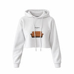 Pivot! / Friends Crop Hoodie — Beyaz — Ön baskı