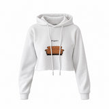 Pivot! / Friends Crop Hoodie — Beyaz — Ön baskı