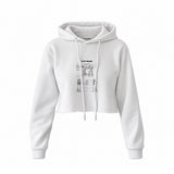 AT-AT Walker Crop Hoodie — Beyaz — Ön baskı