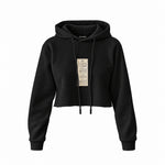 Avatar The Last Airbender Bending Scrolls Crop Hoodie — Siyah — Ön baskı