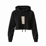 Avatar The Last Airbender Bending Scrolls Crop Hoodie — Siyah — Ön baskı