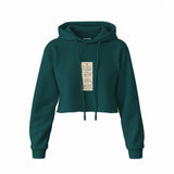 Avatar The Last Airbender Bending Scrolls Crop Hoodie — Koyu Yeşil — Ön baskı