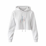 Formula 1 Teams Crop Hoodie — Beyaz — Ön baskı