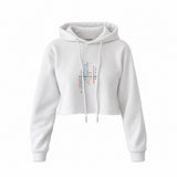 Formula 1 Teams Crop Hoodie — Beyaz — Ön baskı