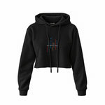 Formula 1 Teams Crop Hoodie — Siyah — Ön baskı