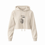 Millennium Falcon Crop Hoodie — Krem — Ön baskı