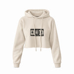 Morty Dollar Crop Hoodie — Krem — Ön baskı