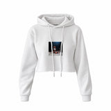 Muhammed Ali And Sonny Liston Usa 1965 Crop Hoodie — Beyaz — Ön baskı