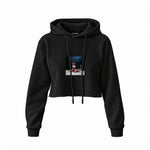 Muhammed Ali And Sonny Liston Usa 1965 Crop Hoodie — Siyah — Ön baskı