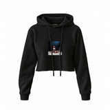 Muhammed Ali And Sonny Liston Usa 1965 Crop Hoodie — Siyah — Ön baskı