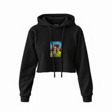 Walter White / Heisenberg Crop Hoodie — Siyah — Ön baskı