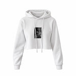Brian Jones London 1966 Crop Hoodie — Beyaz — Ön baskı