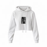 Brian Jones London 1966 Crop Hoodie — Beyaz — Ön baskı