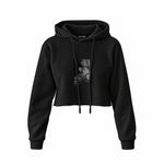 Brian Jones London 1966 Crop Hoodie — Siyah — Ön baskı