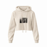 Guns N’ Roses Ritz New York 1988 Crop Hoodie — Krem — Ön baskı