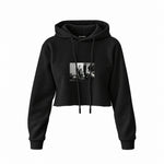Jimmy Page Backstage Indianapolis 1975 Crop Hoodie — Siyah — Ön baskı