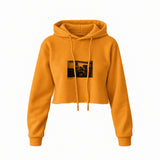 Keith Richards Boston 1975 Crop Hoodie — Turuncu — Ön baskı