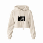 Keith Richards Connecticut 1977 Crop Hoodie — Krem — Ön baskı