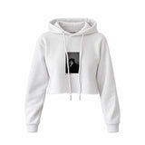 Keith Richards New York 1992 Crop Hoodie — Beyaz — Ön baskı