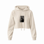 Keith Richards New York 1992 Crop Hoodie — Krem — Ön baskı