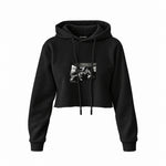 Led Zeppelin Limo Los Angeles 1971 Crop Hoodie — Siyah — Ön baskı