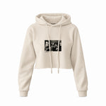 Led Zeppelin Limo Los Angeles 1971 Crop Hoodie — Krem — Ön baskı